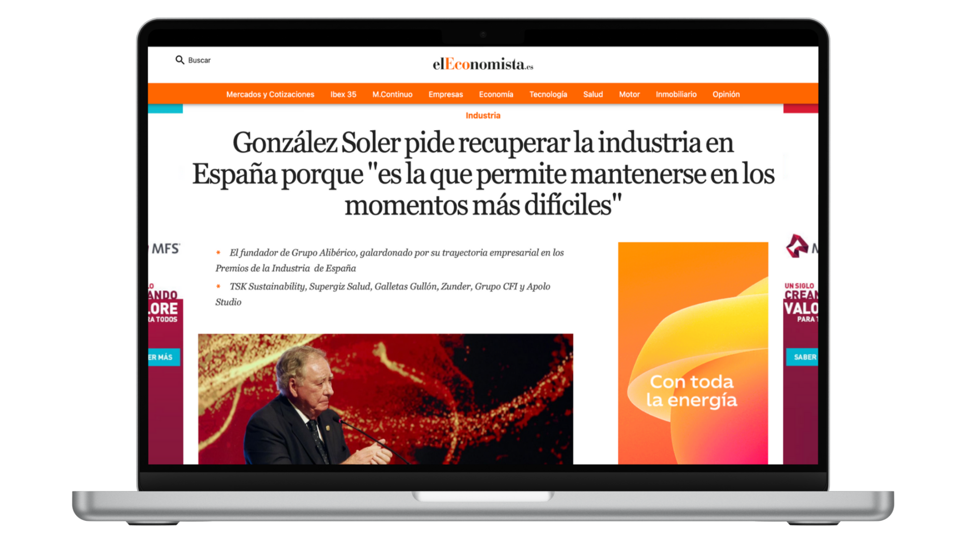 Medios VIII Premios de la Industria en España