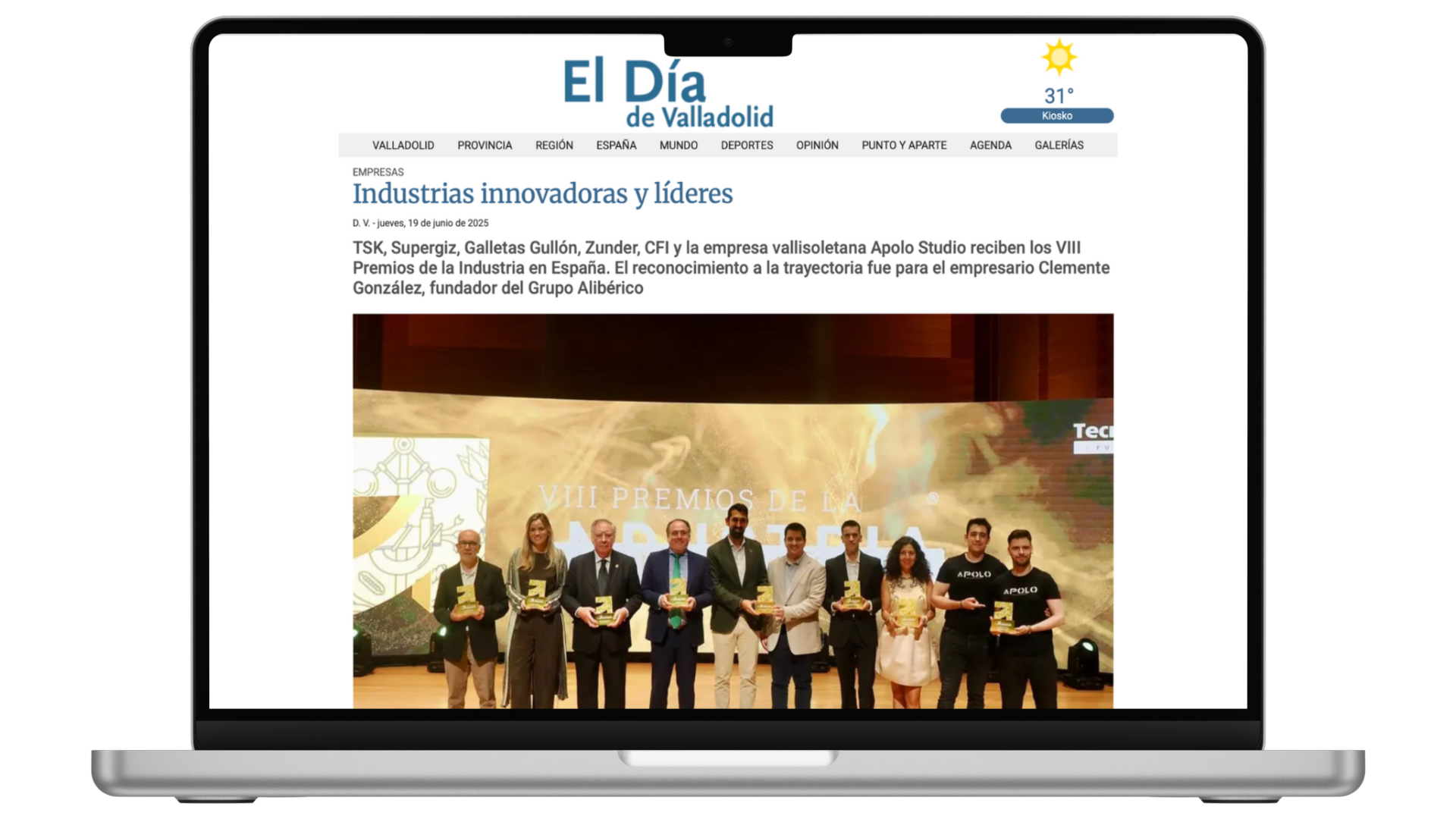 Medios VIII Premios de la Industria en España