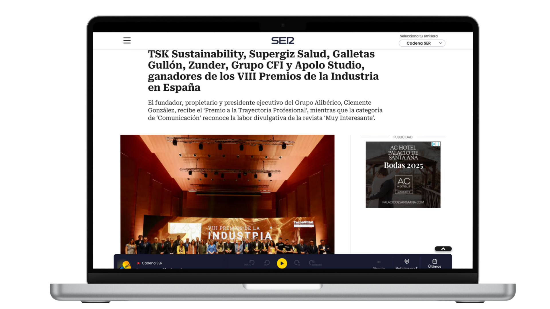 Medios VIII Premios de la Industria en España